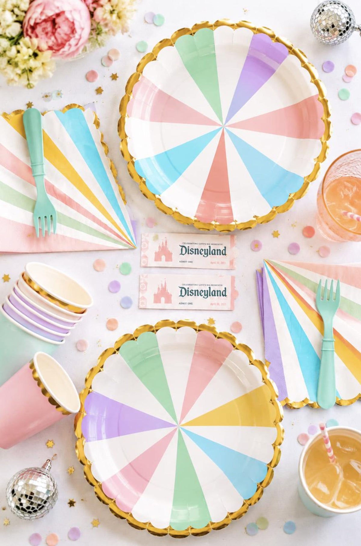 Carnival Party Tableware Set – 16 - Piece Disposable Plates, Cups, Napkins & Cutlery for Kids’ Birthdays - Pretty Party Boxx