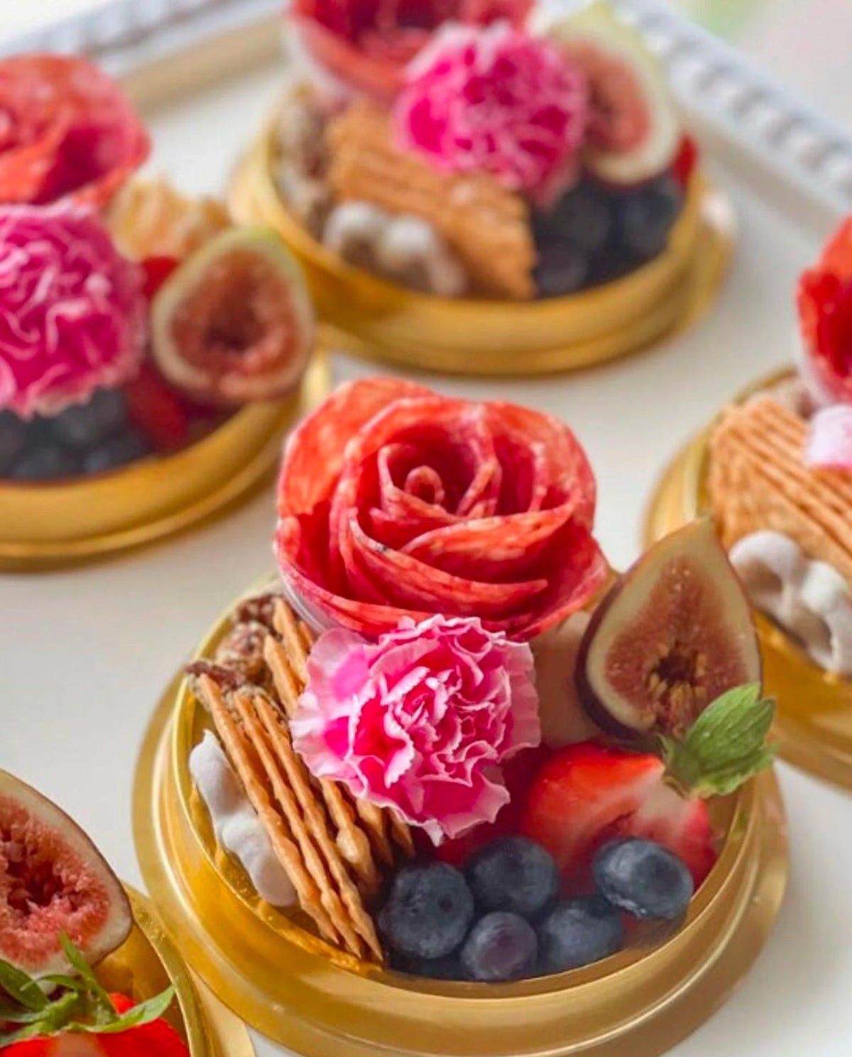 Charcuterie Domes with Mini Forks & Gold Toothpicks – Perfect for Weddings & Catering - Pretty Party Boxx