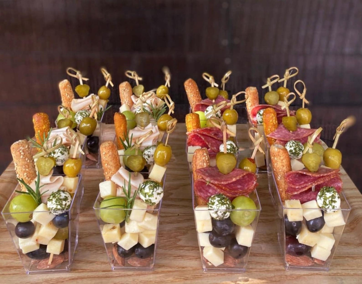 Charcuterie Domes with Mini Forks & Gold Toothpicks – Perfect for Weddings & Catering - Pretty Party Boxx