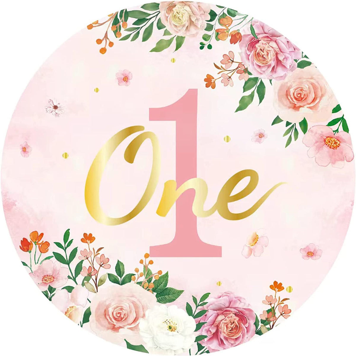 Pink and Gold Baby Girl 1st Birthday Party 24 Set - Complete First Birthday Party Decor - Pretty Party Boxx