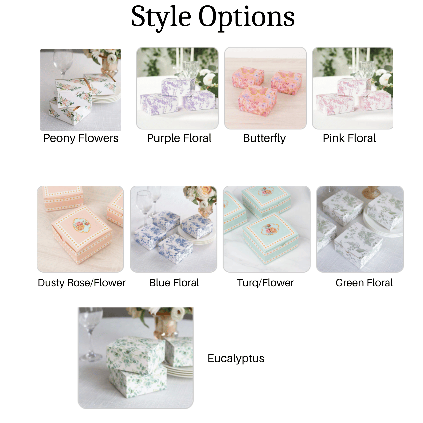 25-Pack Elegant Cardstock Gift Favor Boxes for Events