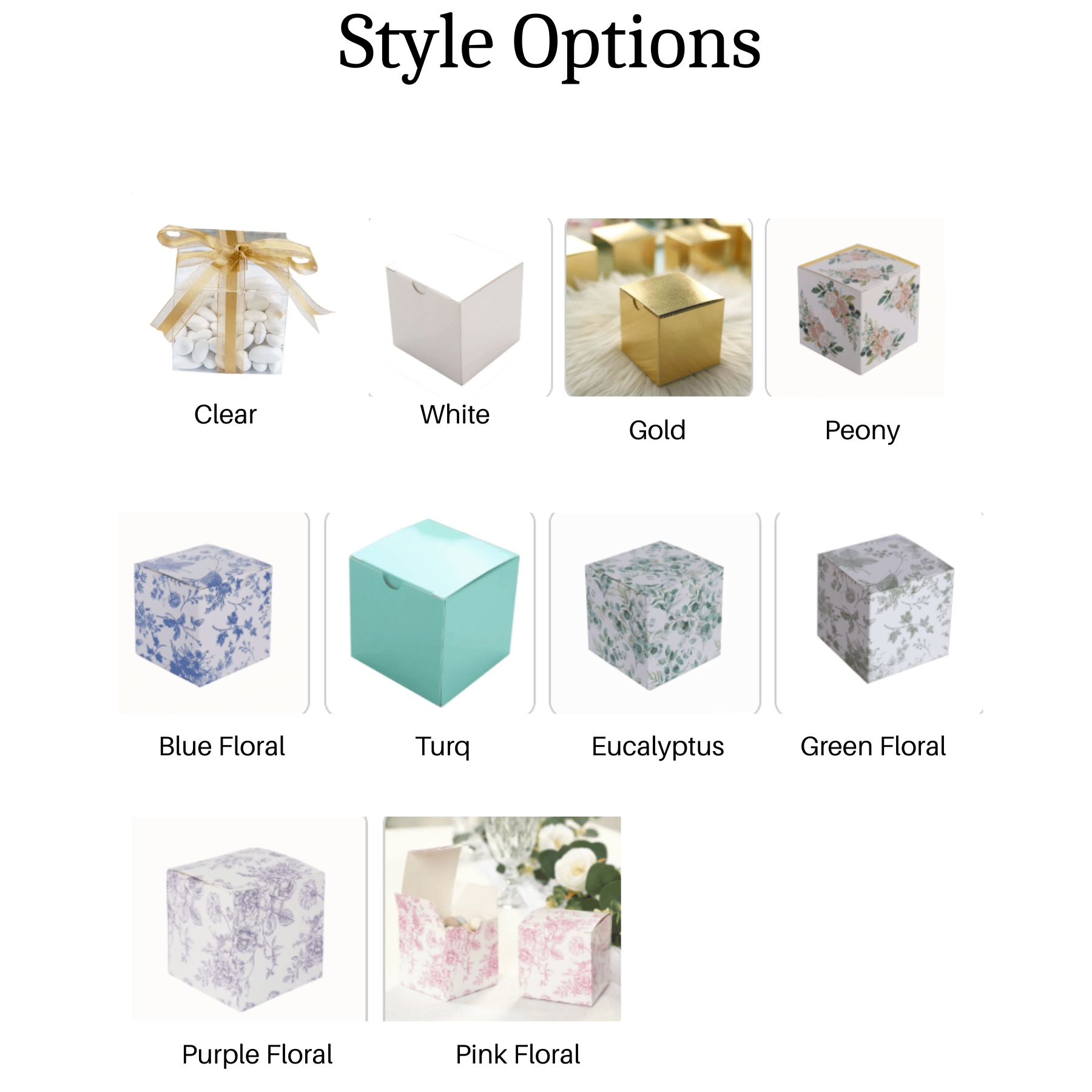 Paper Favor Boxes 25 Pack – Elegant Cardstock Gift Boxes for Weddings, Baby Showers & Parties