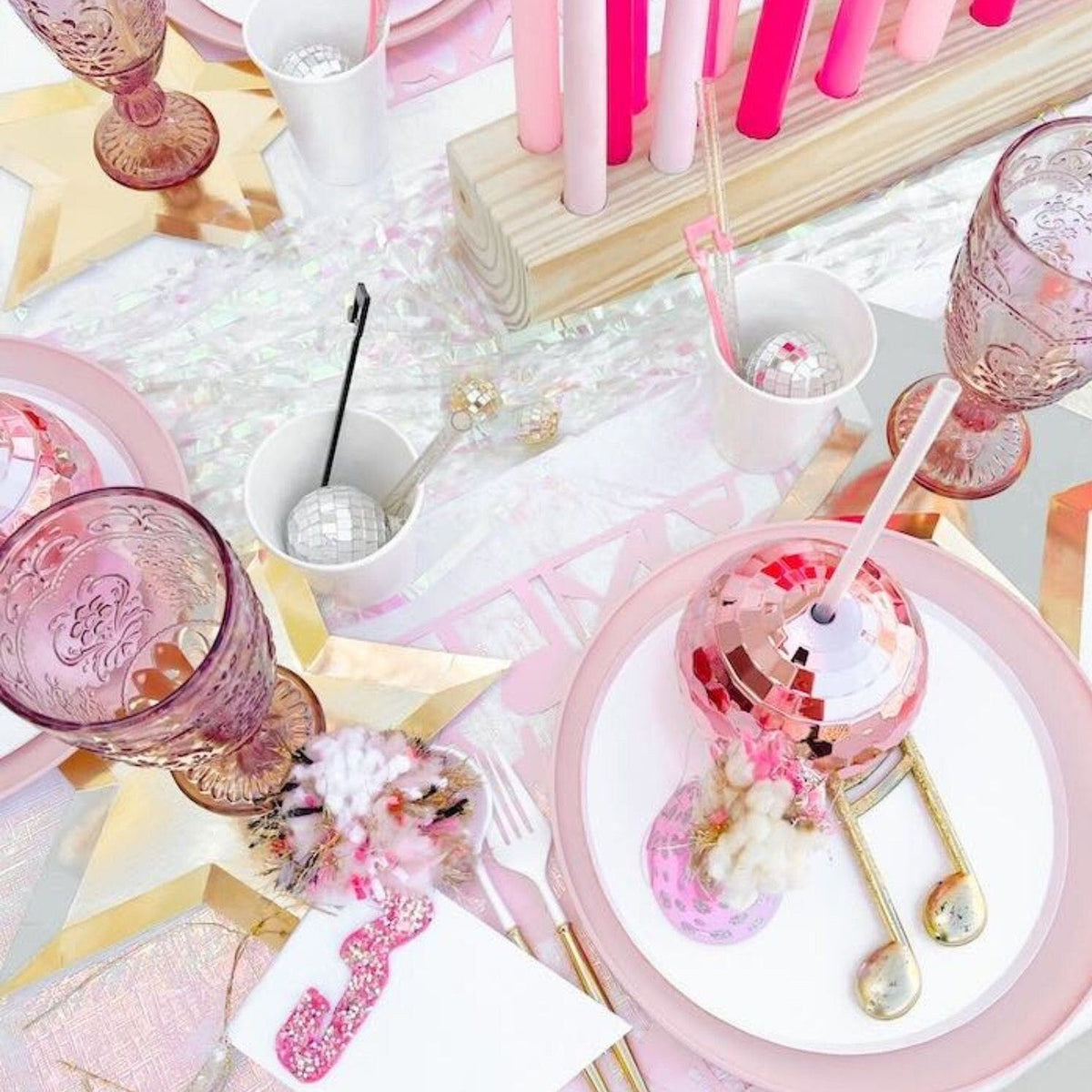 Disco Ball Drink Tumbler with Straw – Sparkly Party Cup for Cocktails, Mocktails & Fun Beverages - Pretty Party Boxx