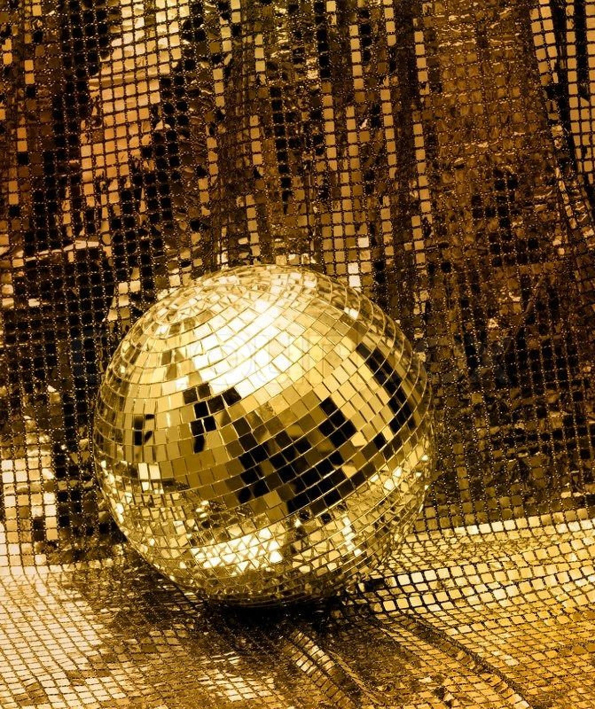 25 - Pack Gold Disco Mirror Balls - Assorted Sizes Party Decoration - Pretty Party Boxx