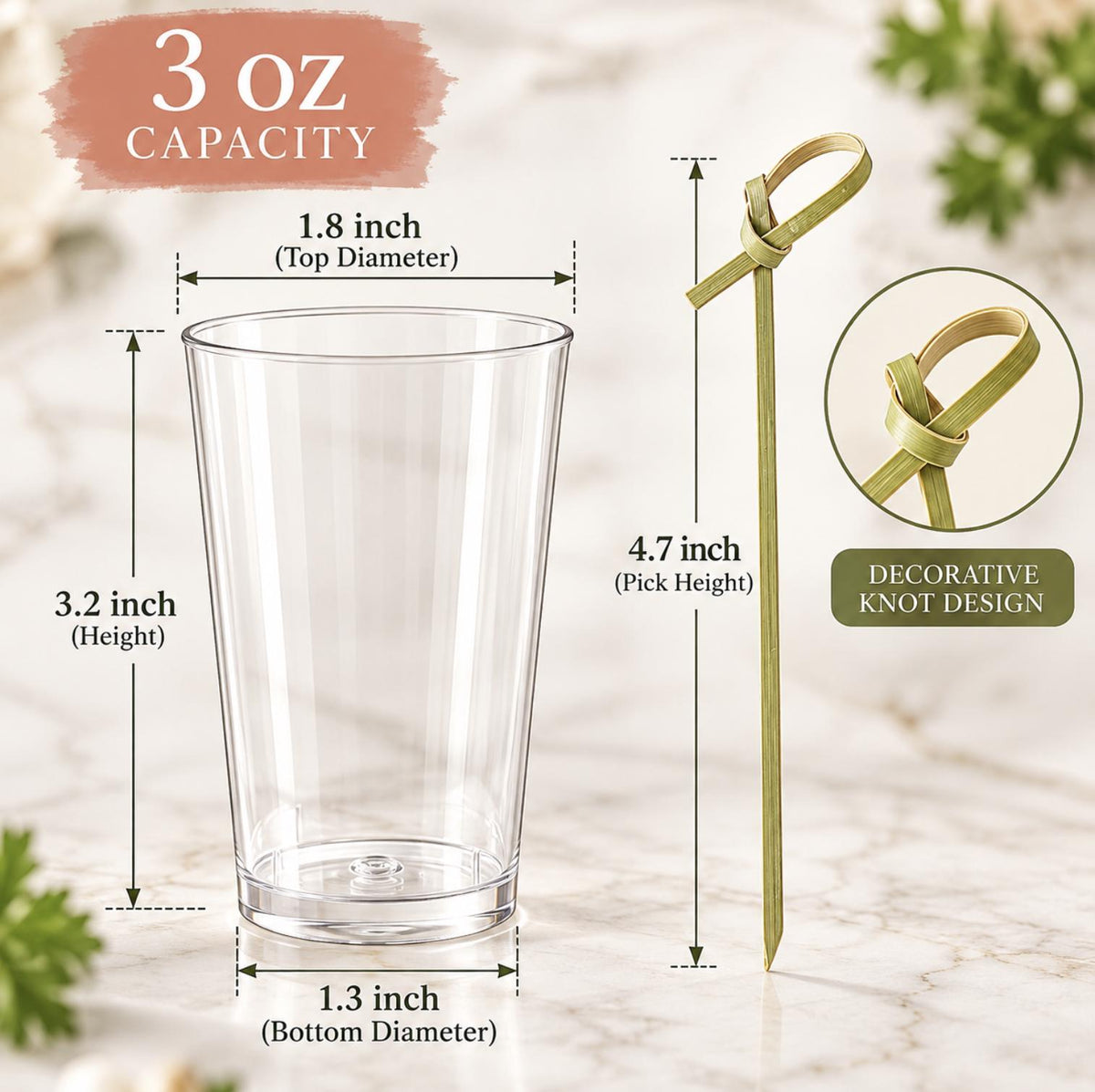 Elegant Acrylic Cups for Soups & Appetizers - Pretty Party Boxx
