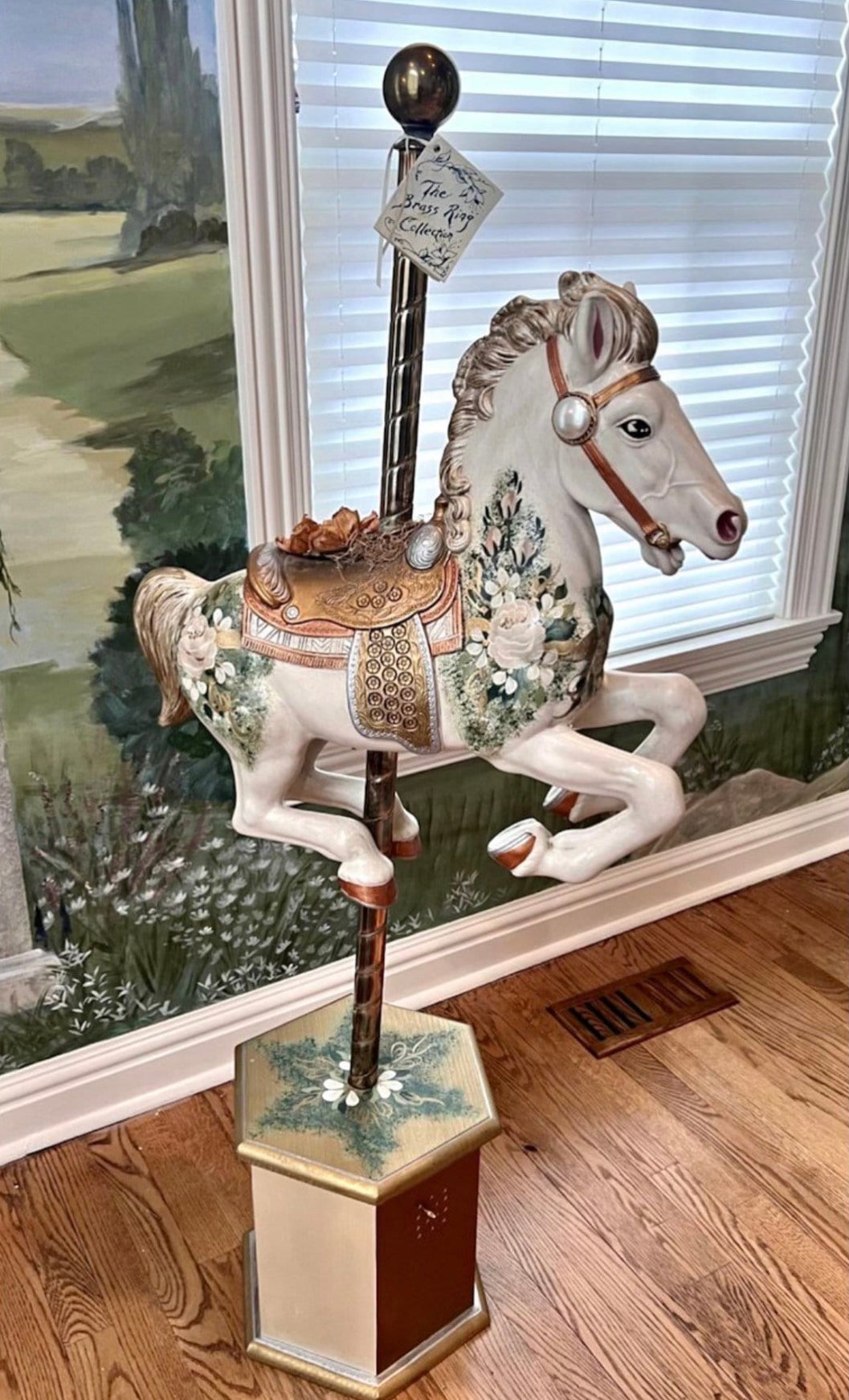 Life Size Carousel Horse For Rent / Floral Horse Prop for rent in NY/NJ