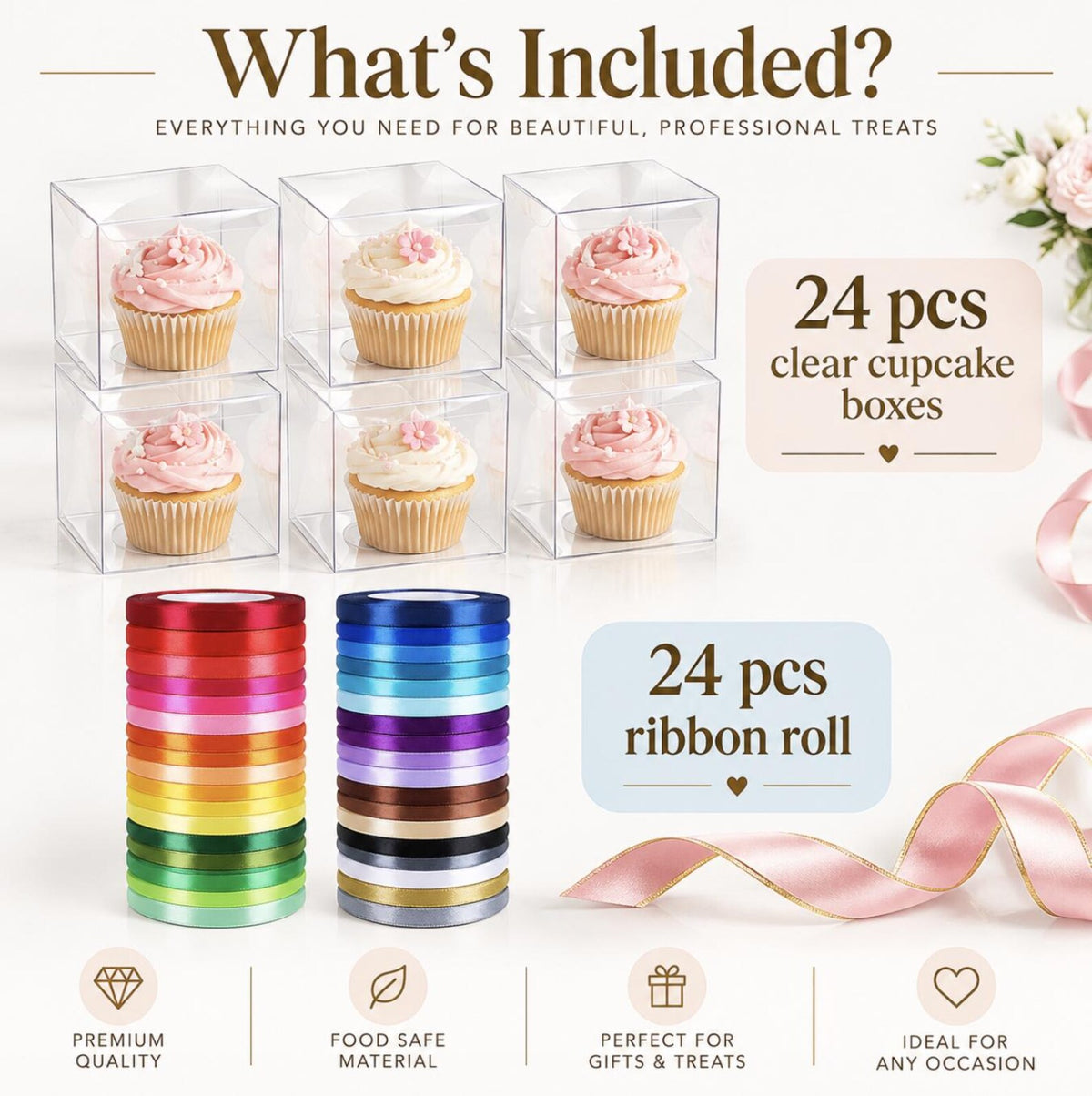 Clear Single Macaron / Macaroon & Oreo Favor Box – Transparent PET Cube for Weddings, Showers & Bakery Packaging
