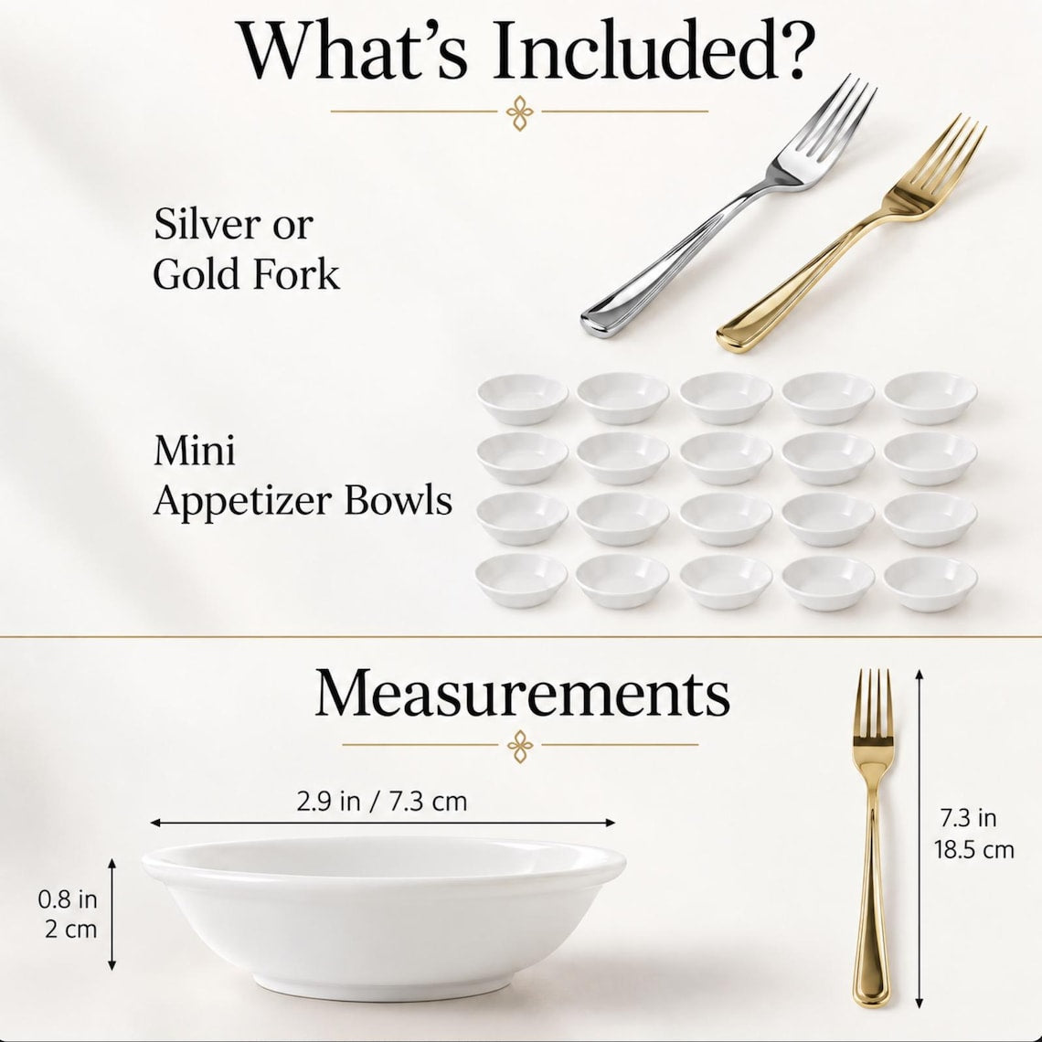 Mini Plastic Bowls Set for Pasta with Elegant Matching Forks - Pretty Party Boxx