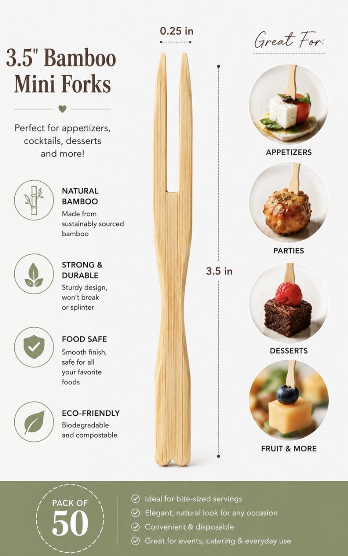 Tiny Forks for Charcuterie Appetizer Display - Pretty Party Boxx