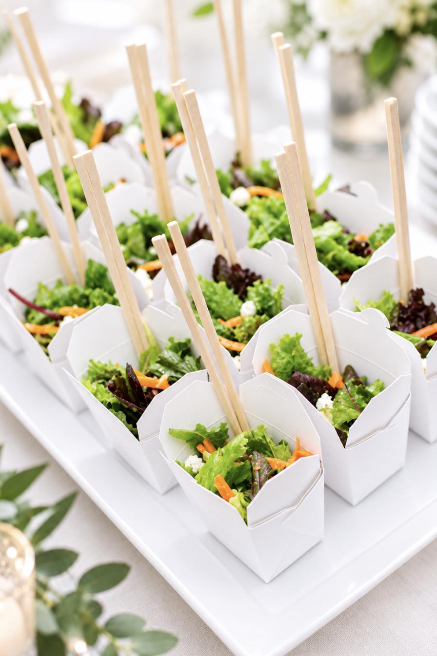 Mini Chinese Take Out Boxes with Wooden Chopsticks – White or Kraft - Pretty Party Boxx