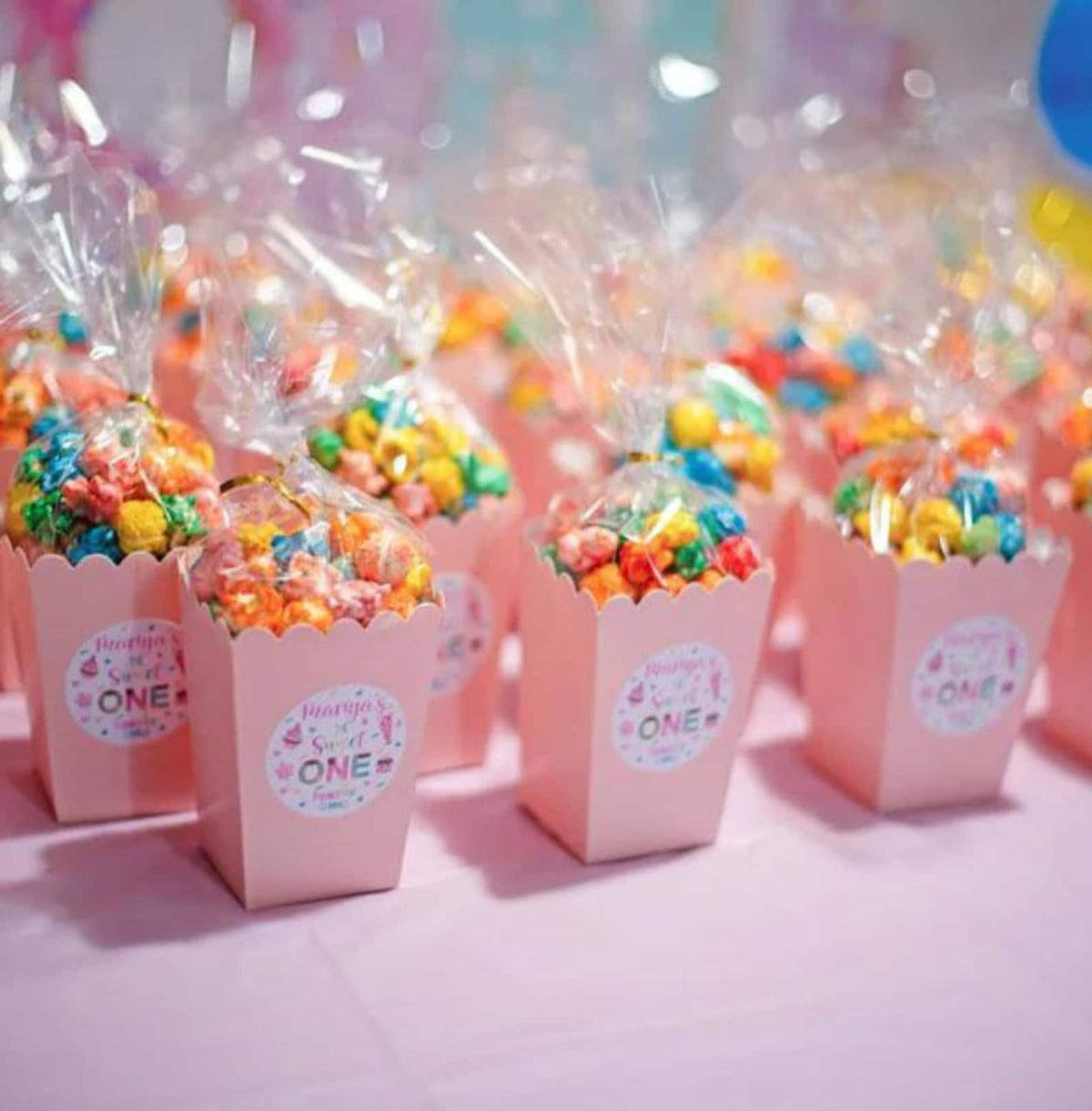 Mini Popcorn Cups for Parties Set of 12 – Scalloped Treat Boxes for Popcorn, Candy & Snacks (3 x 4 x 3 inches)