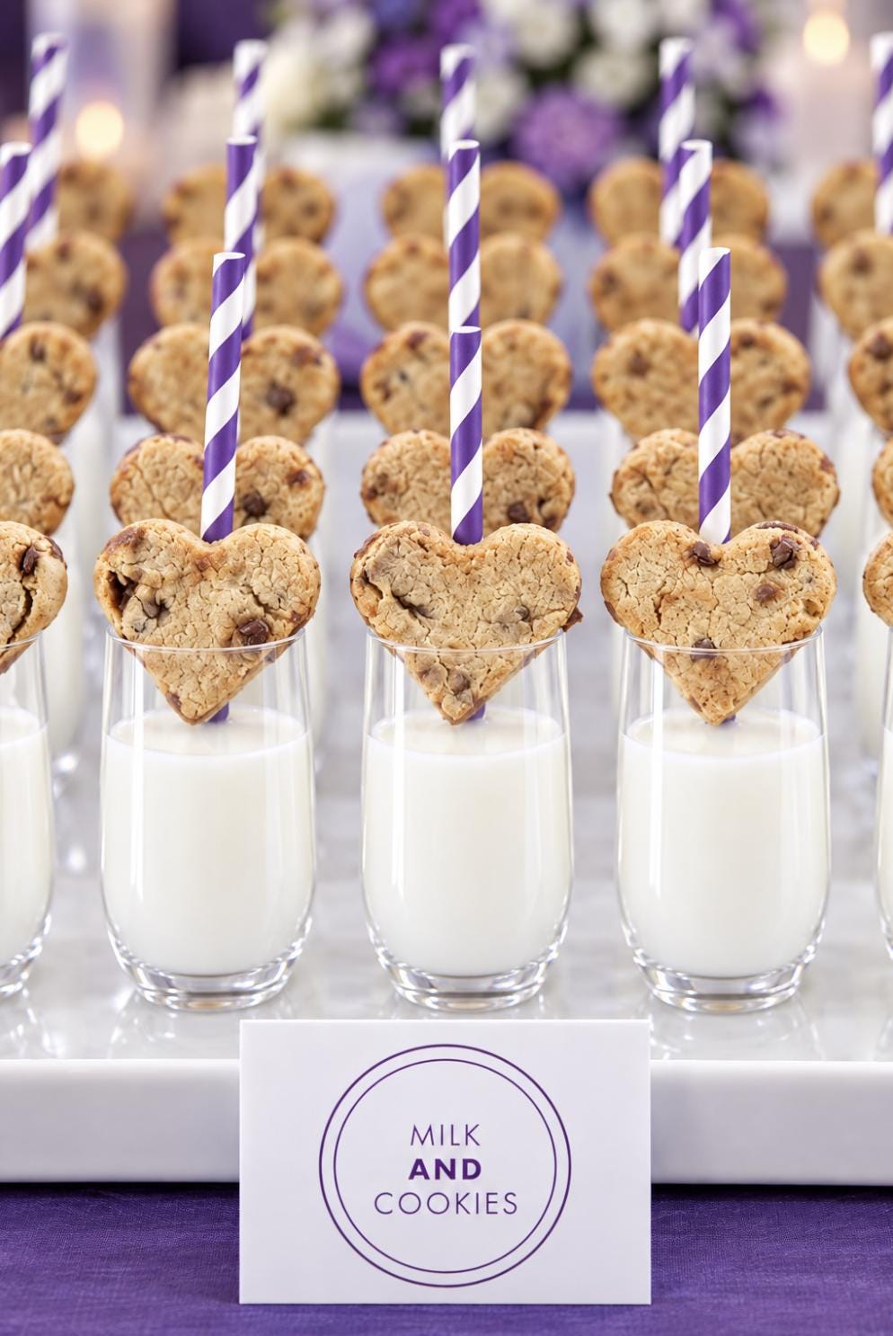 Mini Dessert Cups (3 oz) – Set of 12 Clear Acrylic Cups with Striped Paper Straws for Milk & Cookies & Party Desserts