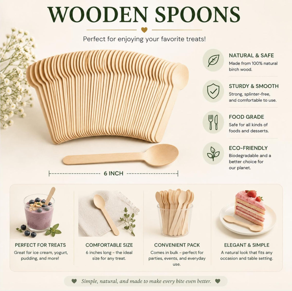Mini Kraft Birthday Cake Gift Box with Wooden Spoon – Single Favor Box for Mini Cakes, Weddings & Showers - Pretty Party Boxx