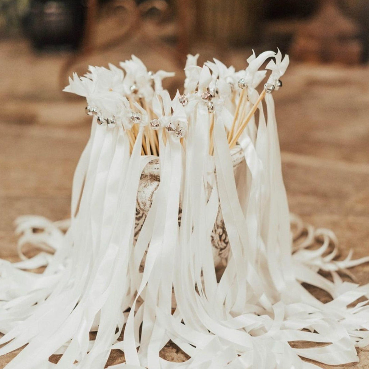 Ribbon Wedding Farewell Wands – Set of 25 Decorative Send - Off Ribbons for Weddings & Celebrations - Pretty Party Boxx