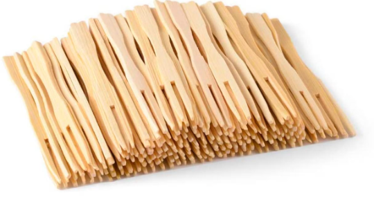 Set of wooden forks