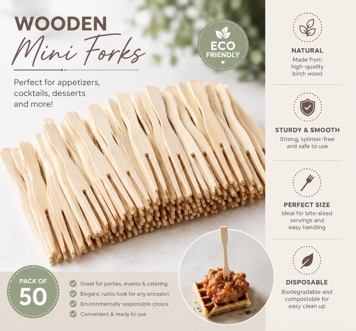 Tiny Forks for Charcuterie Appetizer Display - Pretty Party Boxx