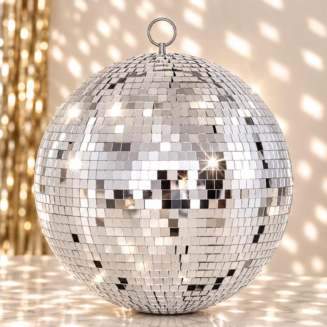 Silver Mirror Disco Ball Set – Hanging Party Decorations in Assorted Sizes - Set of 2 - Pretty Party Boxx
