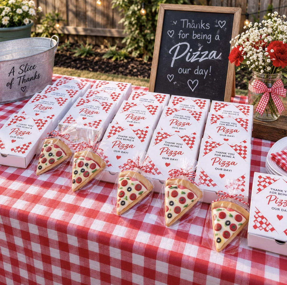 Set of 25 Mini Pizza Boxes – Pizza Themed Party Favors for Events - Pretty Party Boxx