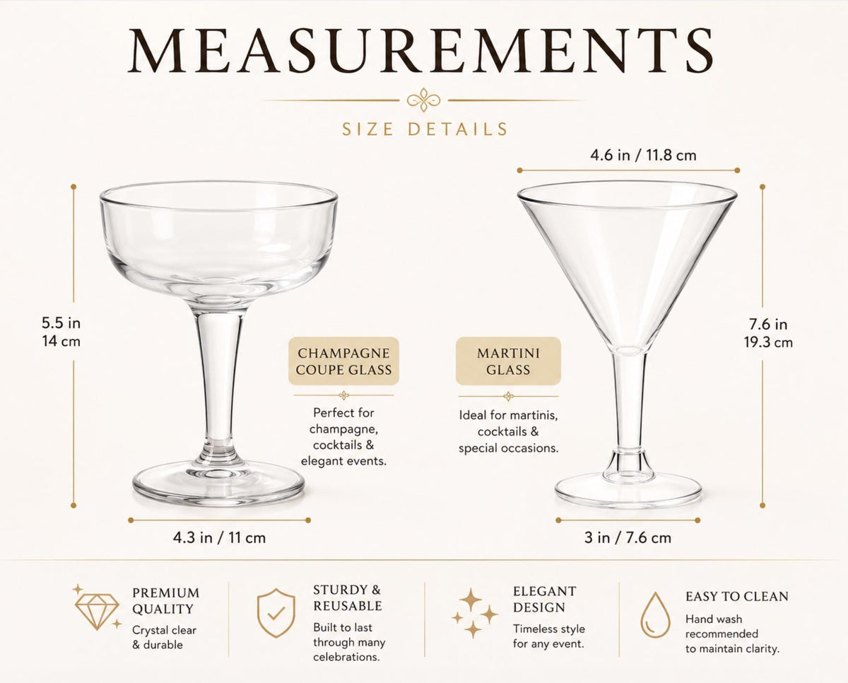 Acrylic Drink Glasses with Ornament Drink Balls – Reusable Holiday Cocktail Set for Parties & Events - Pretty Party Boxx