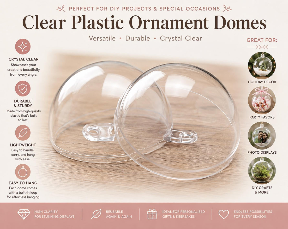 Acrylic Globe Cupcake Covers – Clear Dessert Spheres for Cupcakes & Appetizer Displays