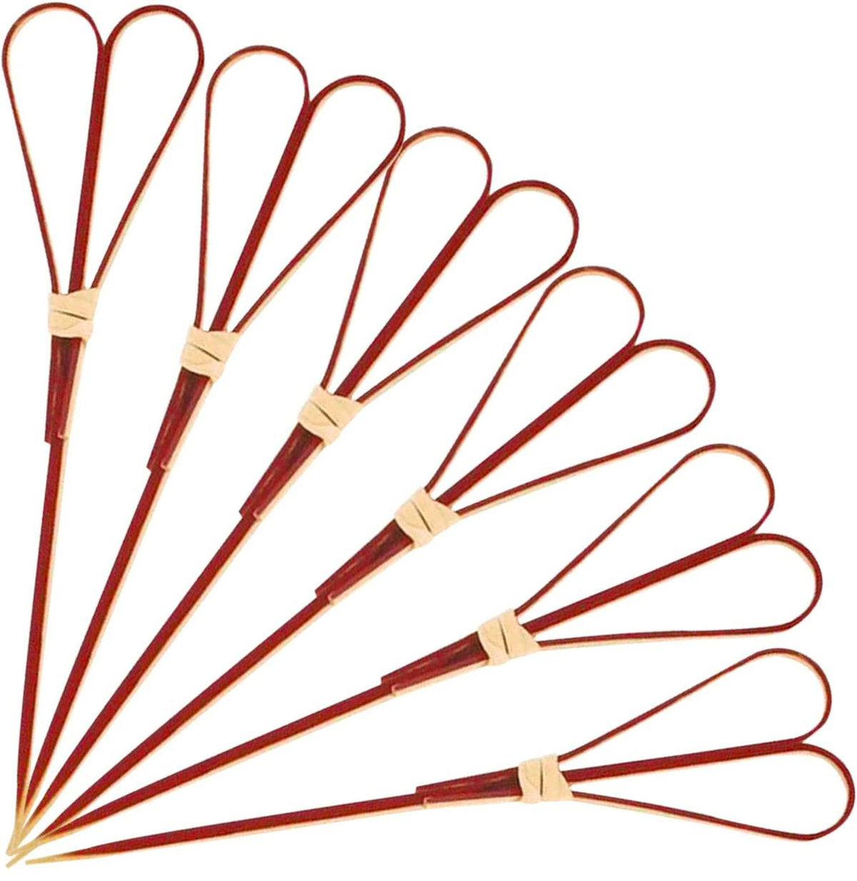 Bamboo Loop Charcuterie Picks – Knot Toothpicks for Appetizers, Cocktails & Grazing Tables