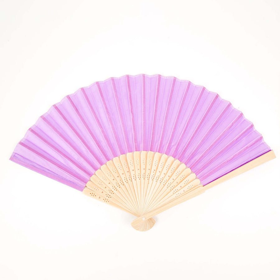 5 - Pack Elegant Silk Folding Fans – Asian - Style Party Favors & Decorative Event Accessories - Pretty Party Boxx