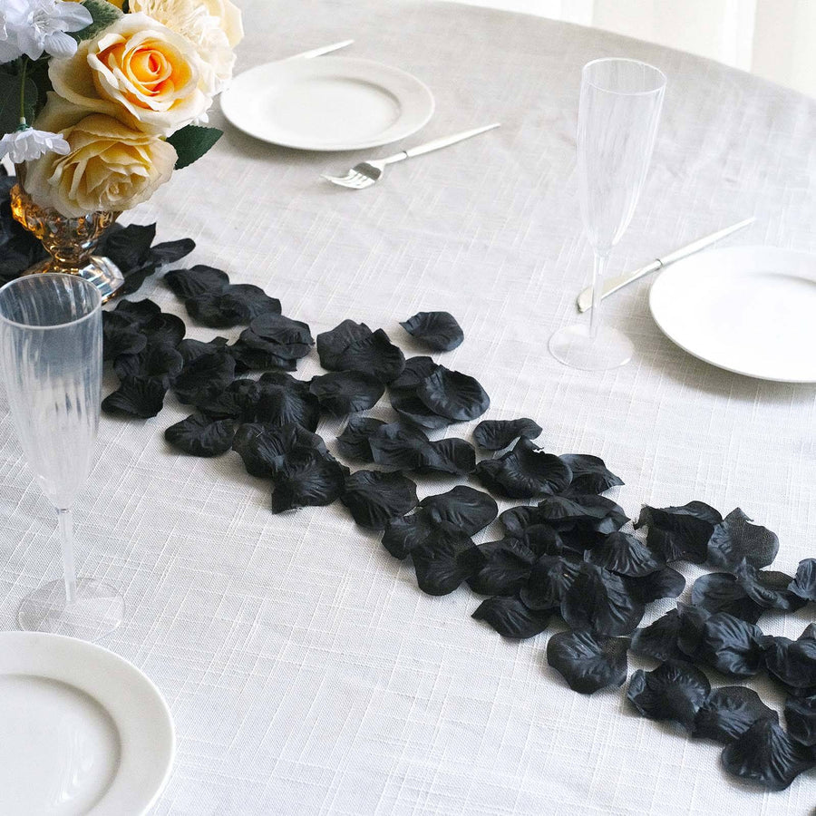 Decorative silk rose petals scatter for stylish event table settings
