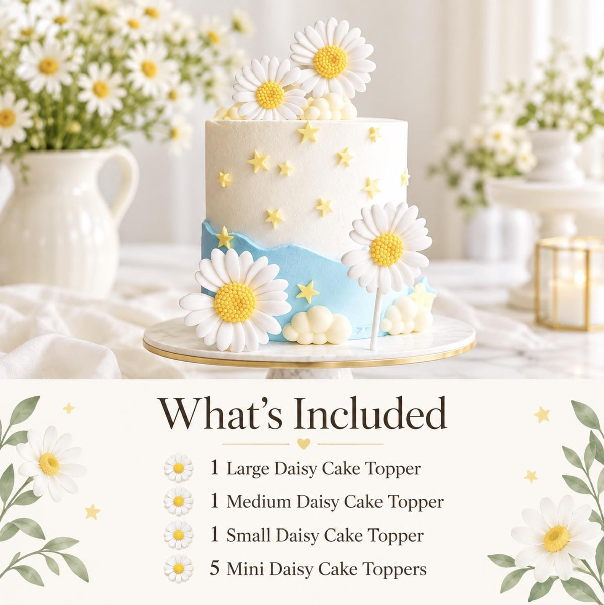Daisy Party Tableware Set – Groovy Daisy Plates, Cups, Napkins & Cutlery for Kids Birthdays