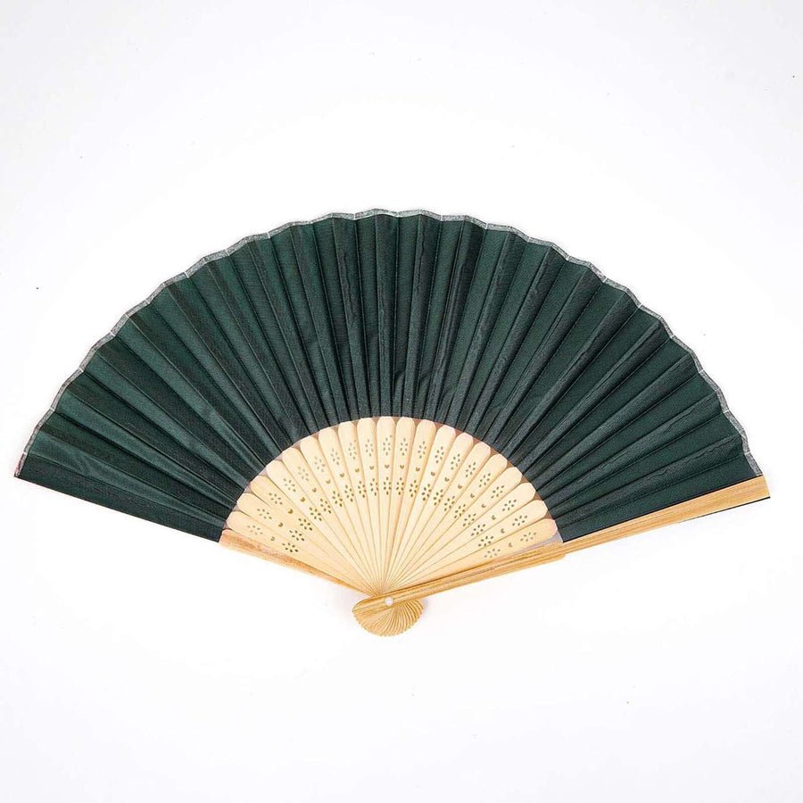 5 - Pack Elegant Silk Folding Fans – Asian - Style Party Favors & Decorative Event Accessories - Pretty Party Boxx
