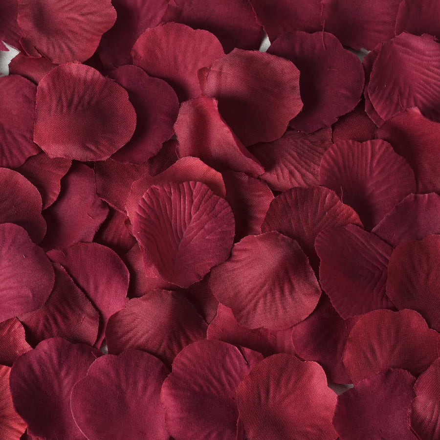 Silk rose petals scatter used in elegant wedding table décor