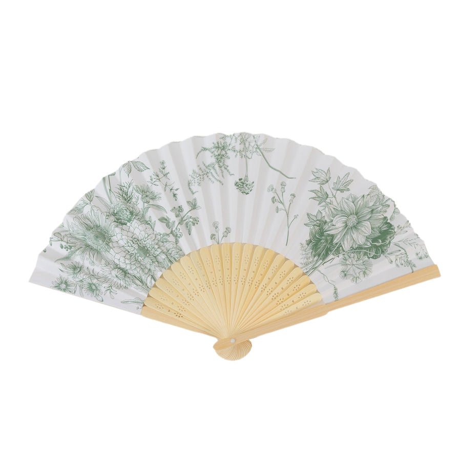 5 - Pack Elegant Silk Folding Fans – Asian - Style Party Favors & Decorative Event Accessories - Pretty Party Boxx