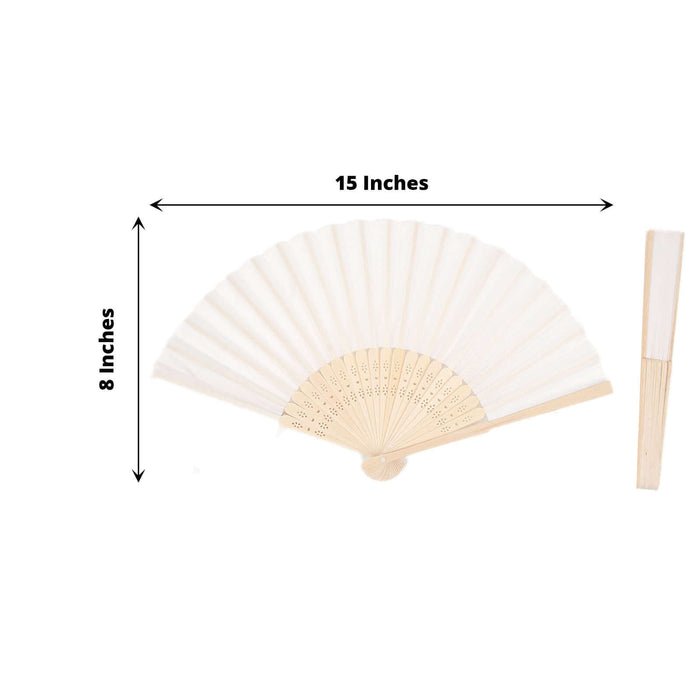 5 - Pack Elegant Silk Folding Fans – Asian - Style Party Favors & Decorative Event Accessories - Pretty Party Boxx