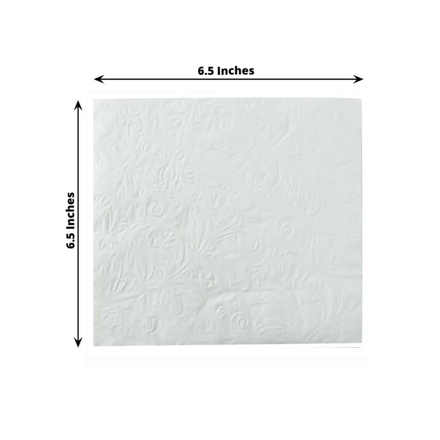20 - Pack Elegant Paper Cocktail Napkins – Peony Flower Print with Gold Trim for Weddings & Events - Pretty Party Boxx