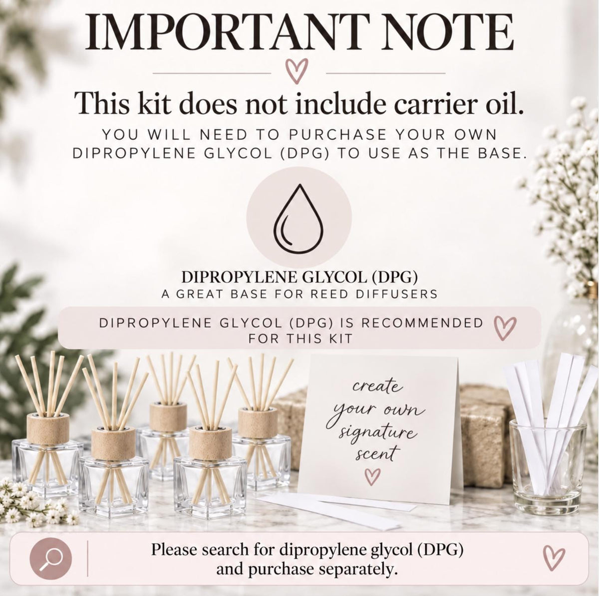 DIY Reed Diffuser Making Kit – Make Your Own Home Diffuser Bar for Showers & Housewarmings