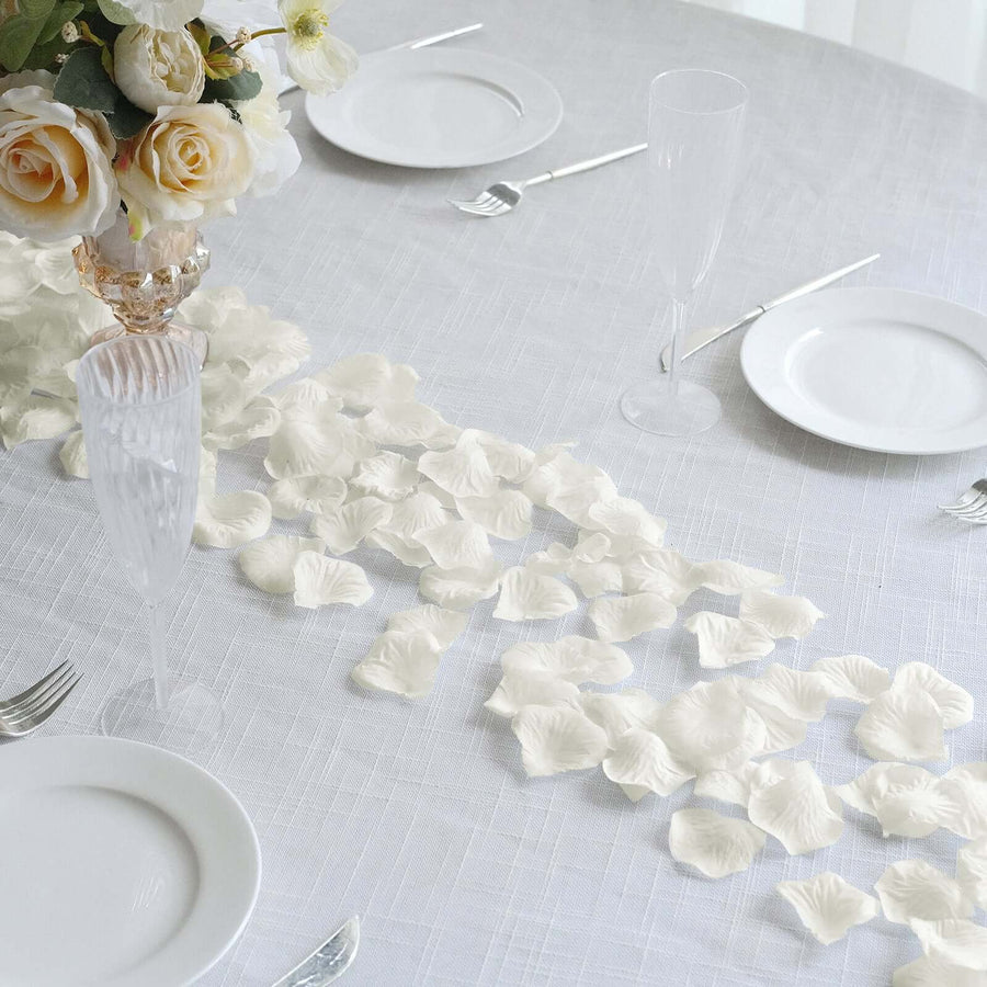 Silk rose petals confetti for wedding and event table decorations
