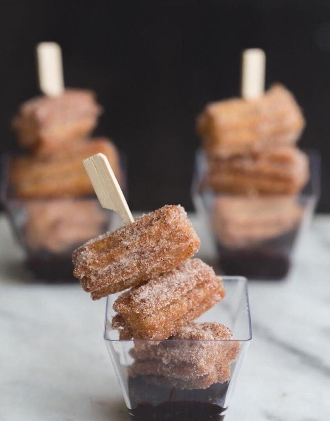 Acrylic Dessert & Appetizer Cups with Paddle Toothpicks – Reusable Mini Serving Cups for Elegant Events - Pretty Party Boxx
