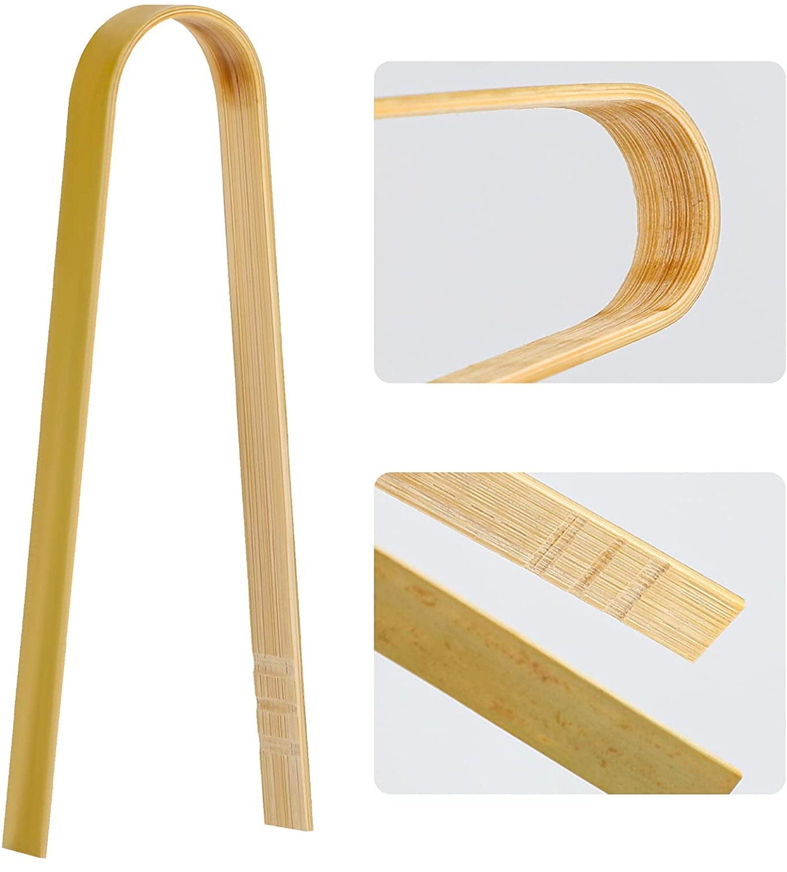 Mini Bamboo Charcuterie Tongs – Eco - Friendly Wooden Tongs for Appetizers, Grazing Tables & Dessert Displays - Pretty Party Boxx
