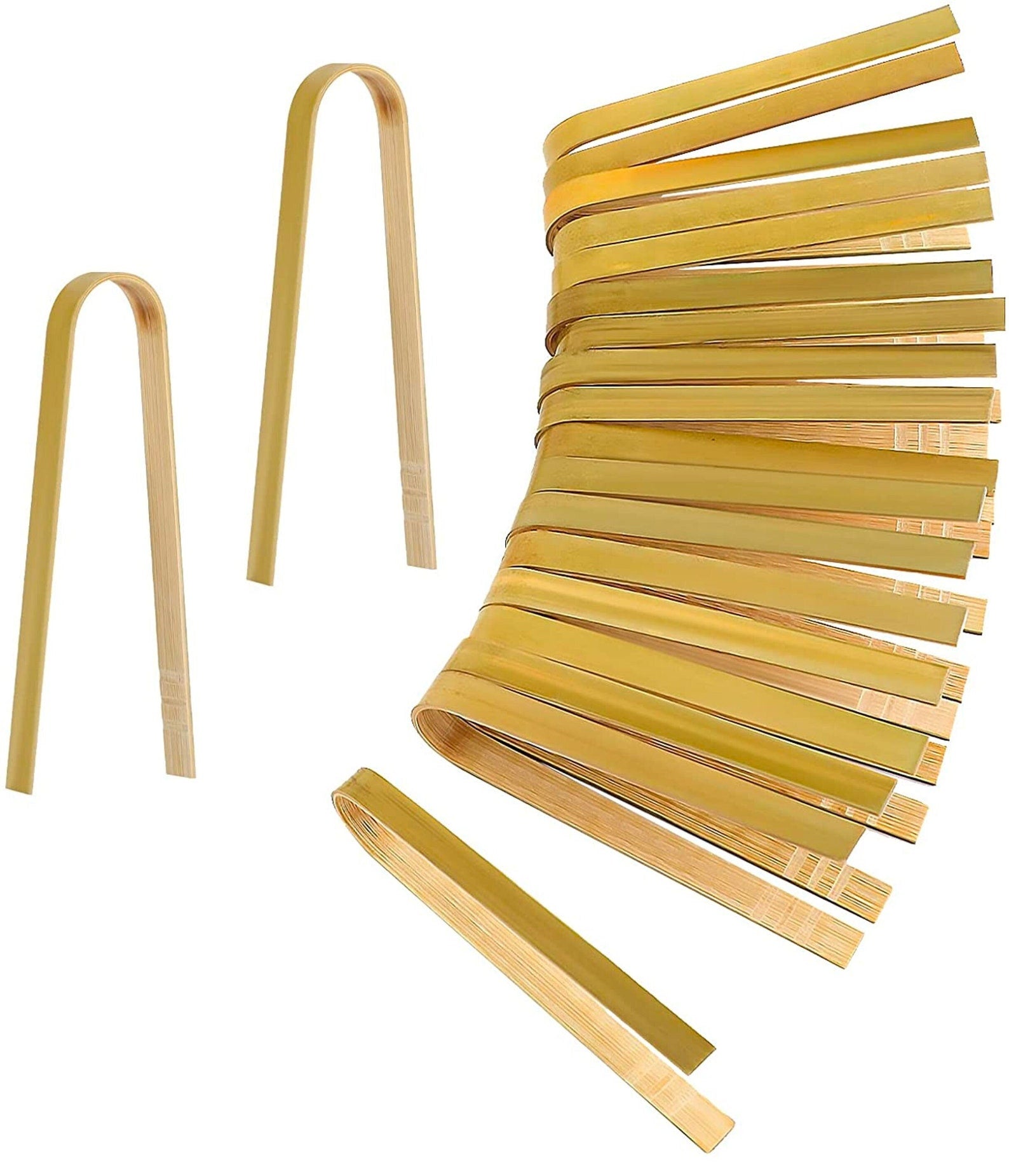 Mini Bamboo Charcuterie Tongs – Eco - Friendly Wooden Tongs for Appetizers, Grazing Tables & Dessert Displays - Pretty Party Boxx