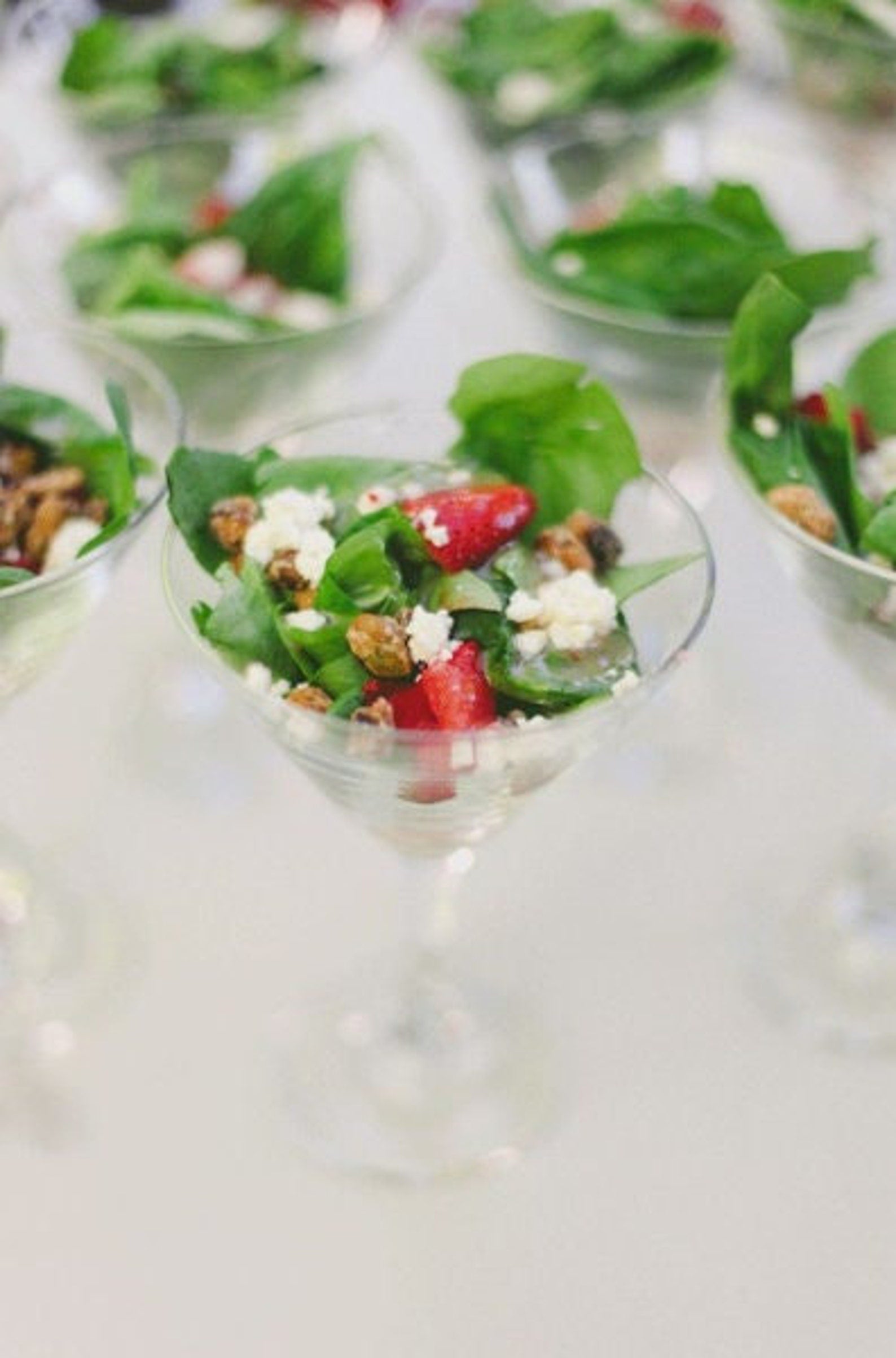 Acrylic Salad & Appetizer Cups with Mini Dressing Bottles & Forks – Set of 20