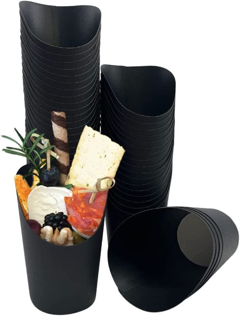 Black Charcuterie Favor Cups and Toothpicks for Individual Charcuterie Cheese Board Food Display Appetizer Grazing Cup Catered Event Wedding