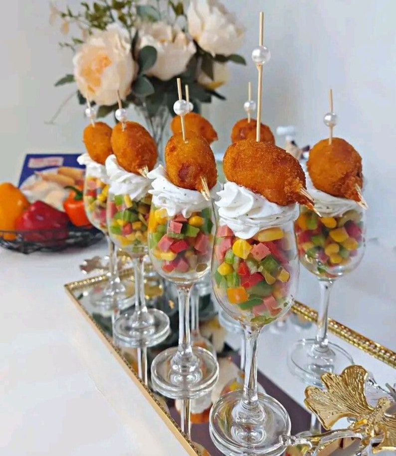 Salad Appetizer Cups Dressing Mini Forks and Toothpicks Set for Food Display Buffet Catered Event Wedding Brunch Grazing Station Charcuterie