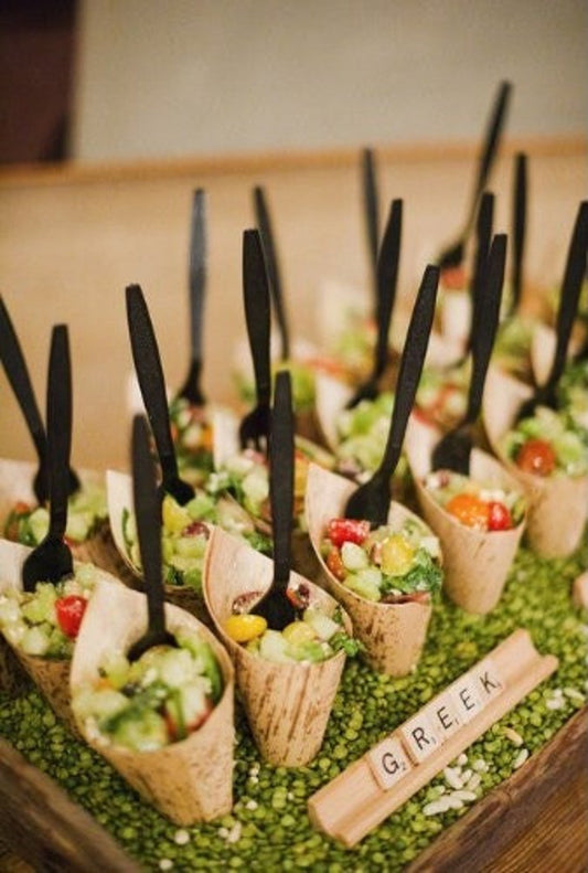 Charcuterie Bamboo Cups Cones Mini Fork for Stand Holder Grazing Table Appetizer Cups Cones Catered Events Buffets Bridal Showers Weddings