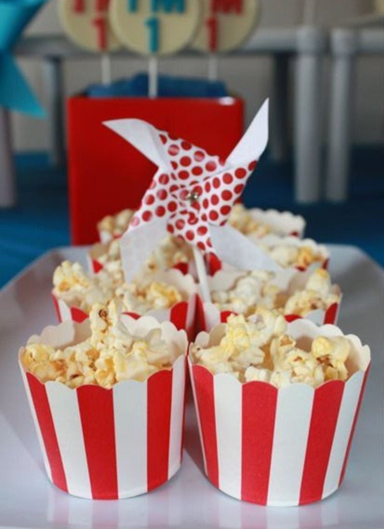 Striped Favor Cups for Charcuterie, Popcorn & Desserts – Disposable Party Cups for Appetizers, Treats & Catering Displays - Pretty Party Boxx