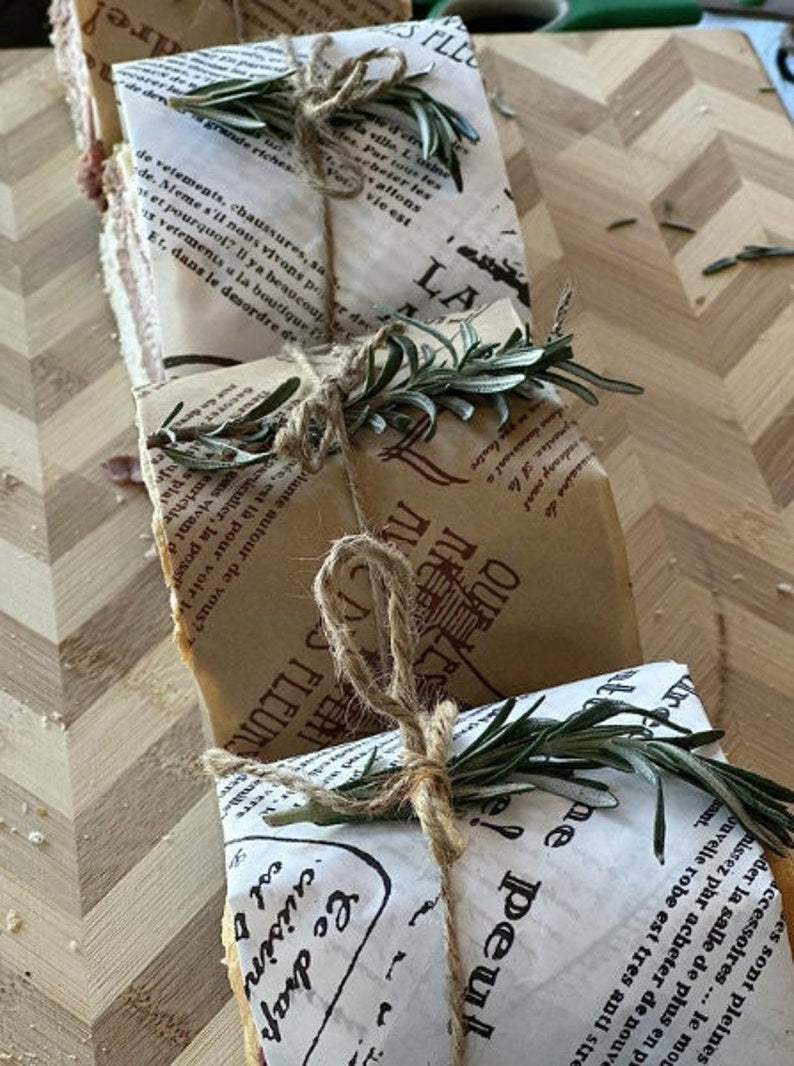 Newspaper Deli Paper Sheets Sandwich Twine Set for Food Display Buffet Catered Event Wedding Brunch Grazing Station Food Favor Bakery