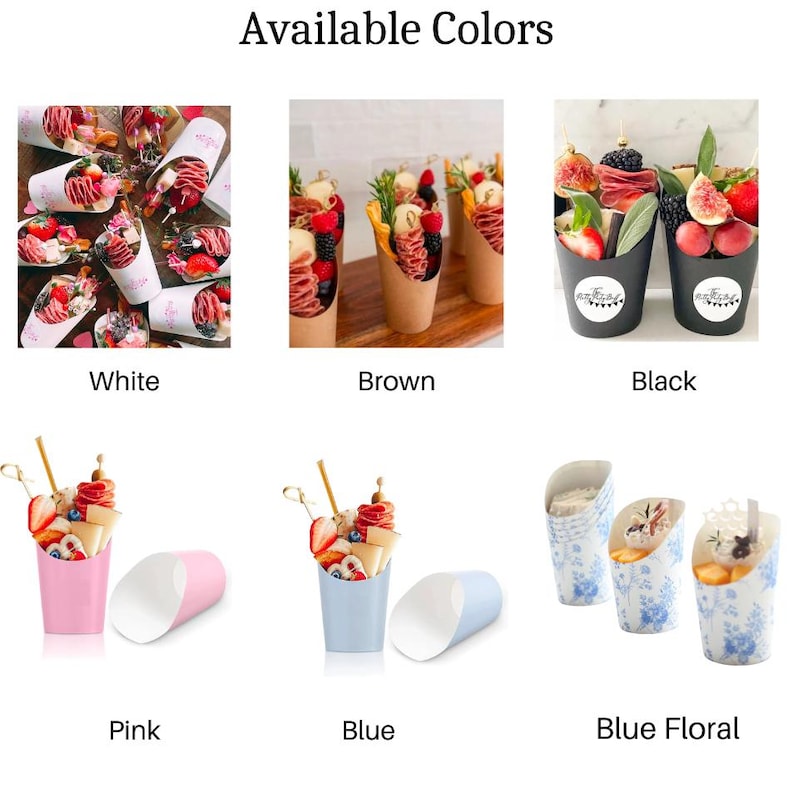 Blue Floral Charcuterie Favor Cups and Toothpicks for Individual Charcuterie Cheese Board Food Display Appetizer Grazing Snack Cup Wedding