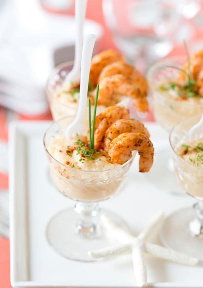 Clear Shrimp Cocktail Dessert Pudding Charcuterie Mini Acrylic Cups and Mini Forks for Appetizer Display Grazing Catered Event Display