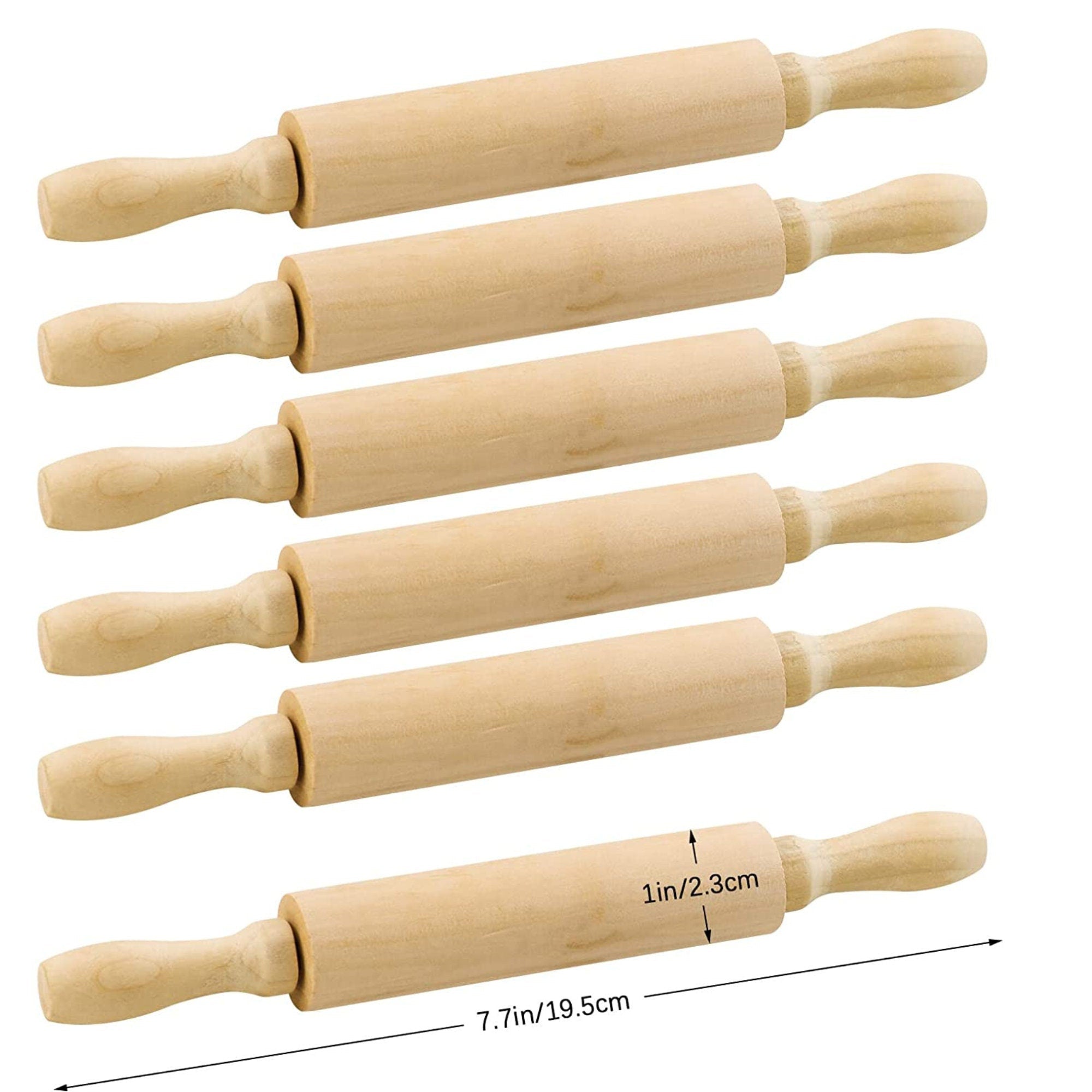 Kids Mini Rolling Pin Favor Set – Wooden Baking Gift for Parties, Weddings & Kids Baking Fun - Pretty Party Boxx