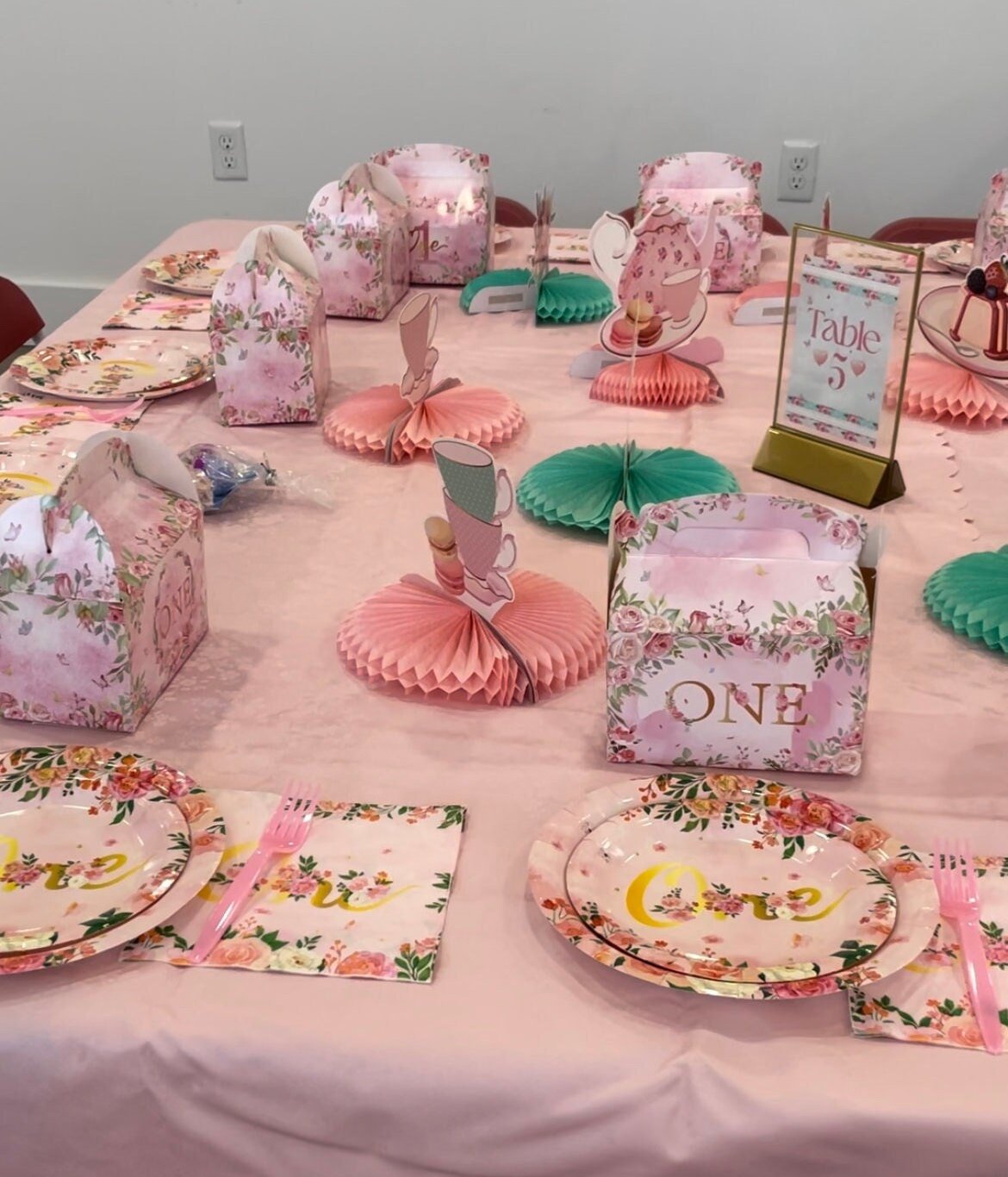 Tea Party Centerpieces – Elegant Table Decorations for Birthday, Baby Shower & Bridal Shower - Pretty Party Boxx