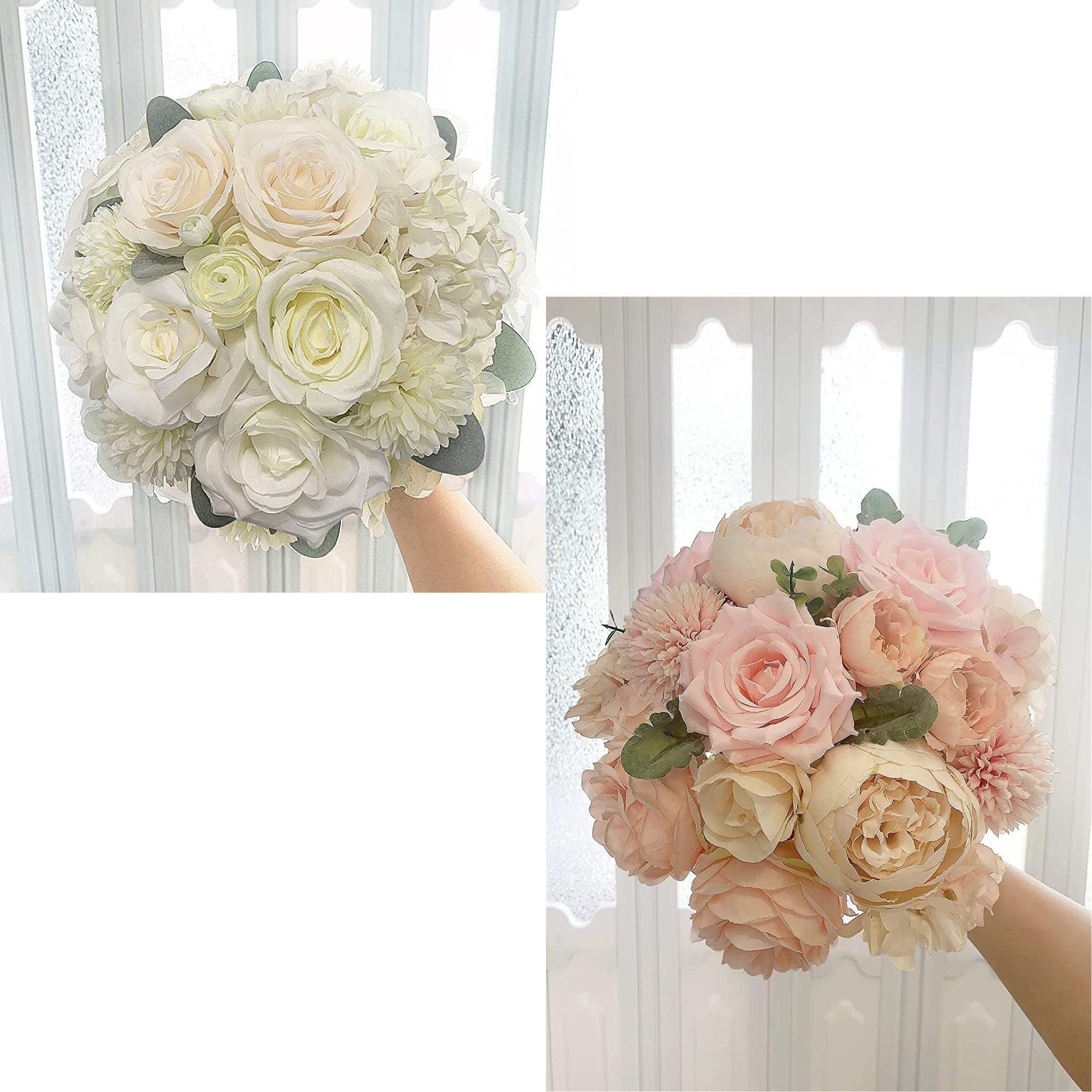 Faux Flower DIY Garland Kit – Silk Rose & Hydrangea Set for Weddings, Bouquets & Centerpieces - Pretty Party Boxx