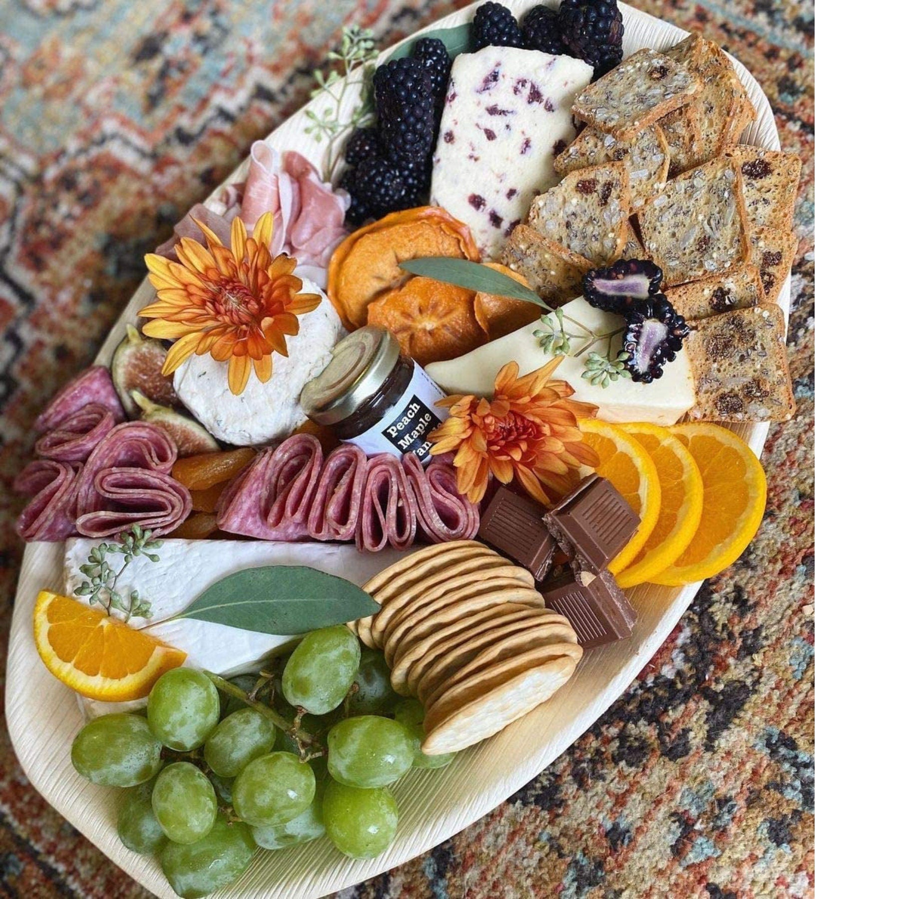 Boat - Shaped Charcuterie Tray – Decorative Serving Platter for Cheese, Fruit & Appetizers at Weddings, Parties & Events - Pretty Party Boxx